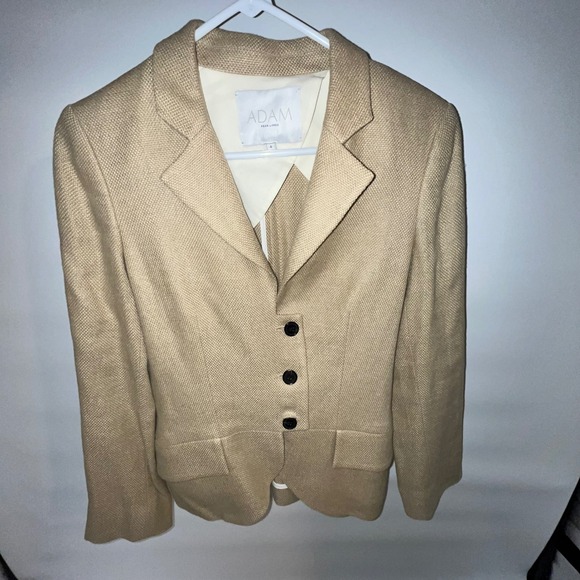 ADAM ADAM LIPPES Women's‎ Beige Linen Blend Blazer Size 4